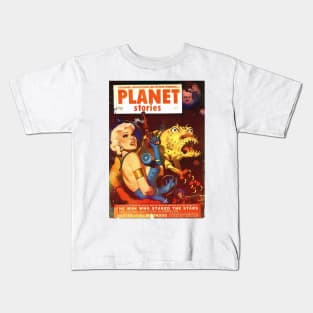 Sci-Fi cover Planet Stories (v3) Kids T-Shirt